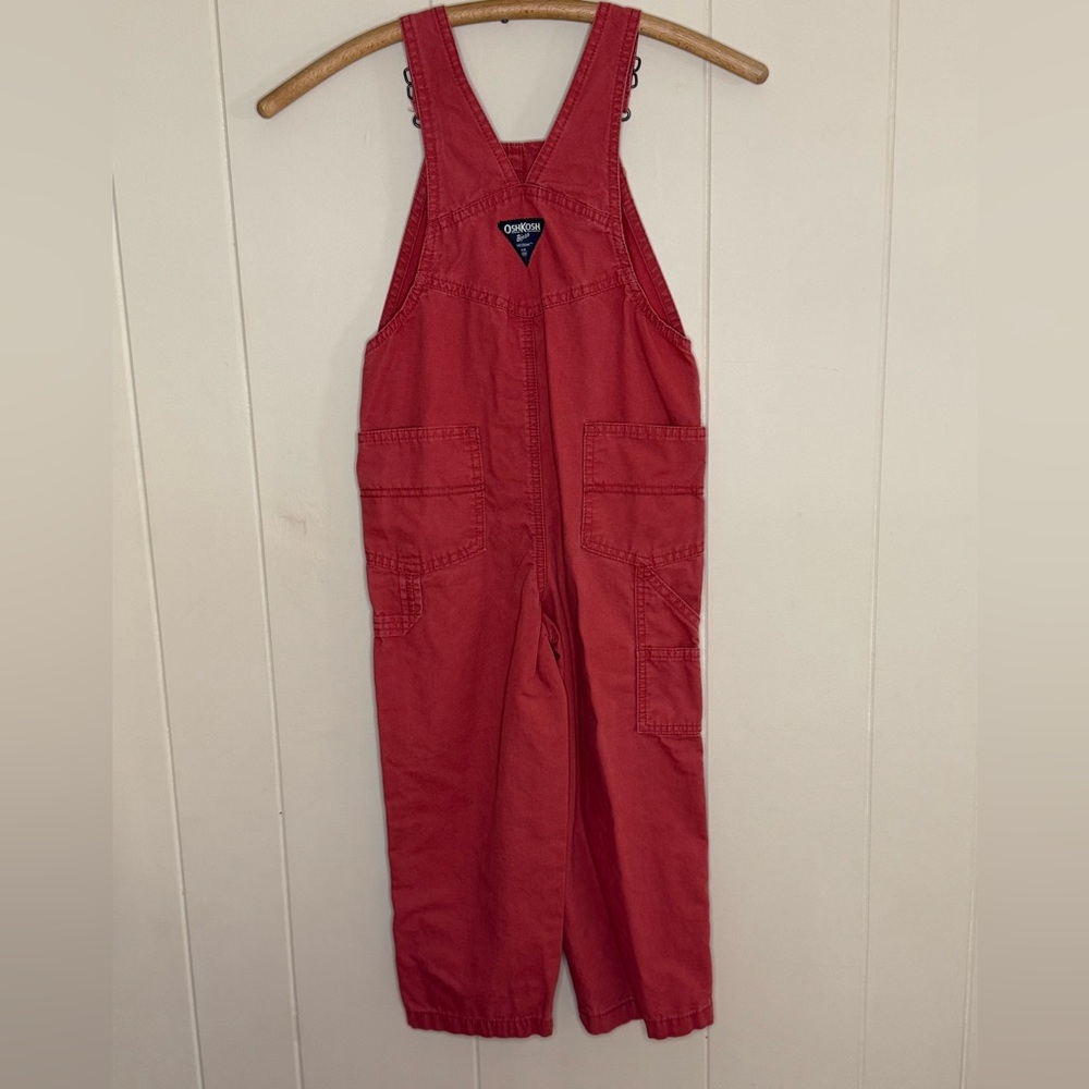OshKosh B'gosh Vestback Kids Overalls in Bright Red, 5t - Picture 5 of 5